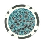 Abstract Aquatic Dream Poker Chip Card Guard Front