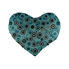 Abstract Aquatic Dream Standard 16  Premium Flano Heart Shape Cushions