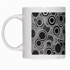 Abstract Grey End Of Day White Mugs by Ivana