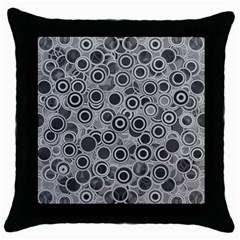 Abstract Grey End Of Day Throw Pillow Case (black) by Ivana