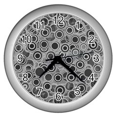 Abstract Grey End Of Day Wall Clocks (silver) 