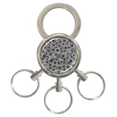 Abstract Grey End Of Day 3-ring Key Chains by Ivana