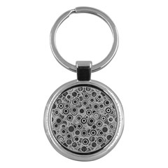 Abstract Grey End Of Day Key Chains (round) 