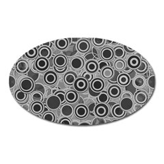 Abstract Grey End Of Day Oval Magnet by Ivana