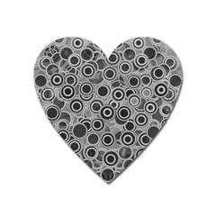 Abstract Grey End Of Day Heart Magnet