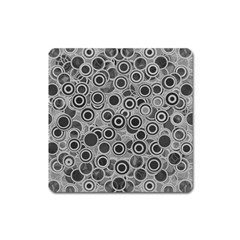 Abstract Grey End Of Day Square Magnet