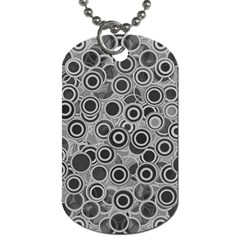 Abstract Grey End Of Day Dog Tag (one Side) by Ivana