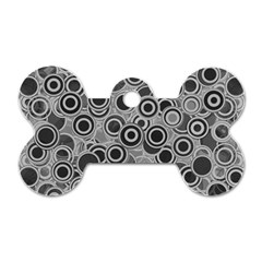 Abstract Grey End Of Day Dog Tag Bone (one Side)