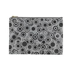 Abstract Grey End Of Day Cosmetic Bag (large) 