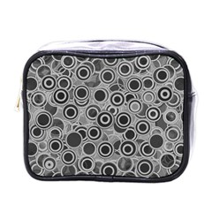 Abstract Grey End Of Day Mini Toiletries Bags