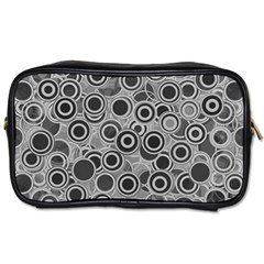 Abstract Grey End Of Day Toiletries Bags 2-side