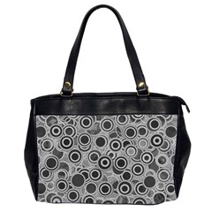 Abstract Grey End Of Day Office Handbags (2 Sides) 