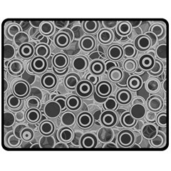 Abstract Grey End Of Day Fleece Blanket (medium)  by Ivana