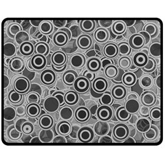 Abstract Grey End Of Day Double Sided Fleece Blanket (medium)  by Ivana