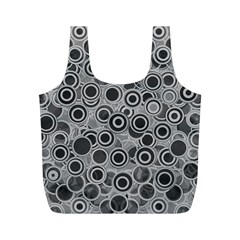 Abstract Grey End Of Day Full Print Recycle Bags (m) 