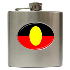 Flag Of Australian Aborigines Hip Flask (6 Oz) by Nexatart