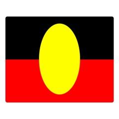 Flag Of Australian Aborigines Double Sided Flano Blanket (large)  by Nexatart