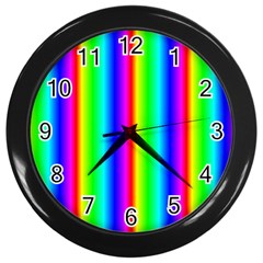 Rainbow Gradient Wall Clocks (black) by Nexatart