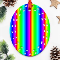 Rainbow Gradient Ornament (oval Filigree) by Nexatart