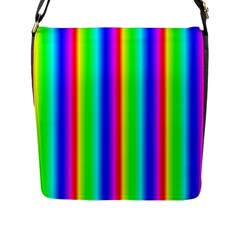 Rainbow Gradient Flap Messenger Bag (l)  by Nexatart