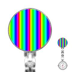 Rainbow Gradient Stainless Steel Nurses Watch by Nexatart