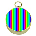 Rainbow Gradient Gold Compasses Front