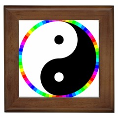 Rainbow Around Yinyang Framed Tiles by Nexatart