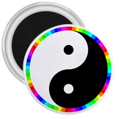 Rainbow Around Yinyang 3  Magnets