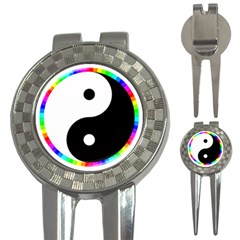 Rainbow Around Yinyang 3-in-1 Golf Divots by Nexatart