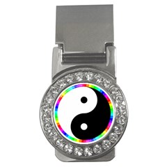 Rainbow Around Yinyang Money Clips (cz)  by Nexatart