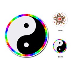 Rainbow Around Yinyang Playing Cards (round)  by Nexatart