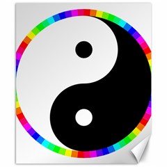 Rainbow Around Yinyang Canvas 8  x 10 