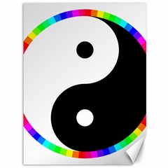 Rainbow Around Yinyang Canvas 36  x 48  