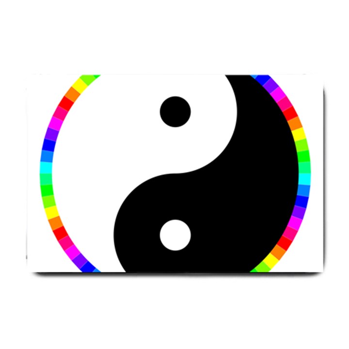 Rainbow Around Yinyang Small Doormat 