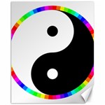 Rainbow Around Yinyang Canvas 11  x 14   10.95 x13.48  Canvas - 1