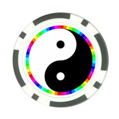 Rainbow Around Yinyang Poker Chip Card Guard