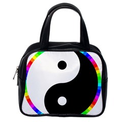 Rainbow Around Yinyang Classic Handbags (One Side)