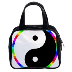 Rainbow Around Yinyang Classic Handbags (2 Sides)