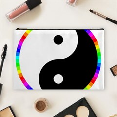 Rainbow Around Yinyang Cosmetic Bag (large)  by Nexatart