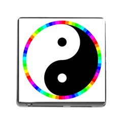 Rainbow Around Yinyang Memory Card Reader (square) by Nexatart