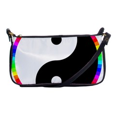 Rainbow Around Yinyang Shoulder Clutch Bags by Nexatart