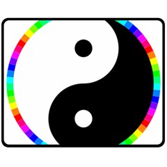 Rainbow Around Yinyang Fleece Blanket (Medium) 