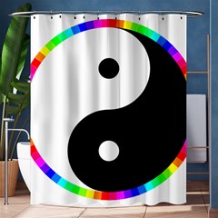 Rainbow Around Yinyang Shower Curtain 60  X 72  (medium)  by Nexatart