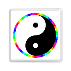 Rainbow Around Yinyang Memory Card Reader (square)  by Nexatart