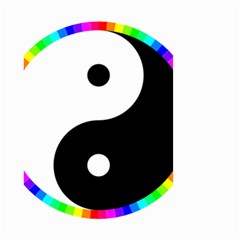 Rainbow Around Yinyang Small Garden Flag (Two Sides)