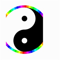 Rainbow Around Yinyang Large Garden Flag (Two Sides)