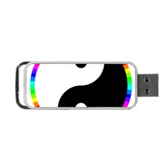 Rainbow Around Yinyang Portable Usb Flash (one Side) by Nexatart