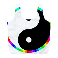 Rainbow Around Yinyang Full Print Recycle Bags (L) 