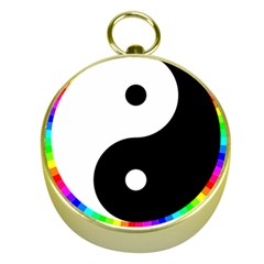 Rainbow Around Yinyang Gold Compasses