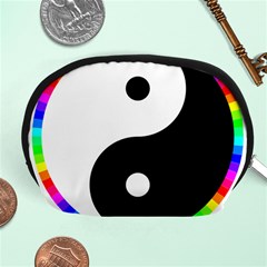 Rainbow Around Yinyang Accessory Pouches (medium)  by Nexatart